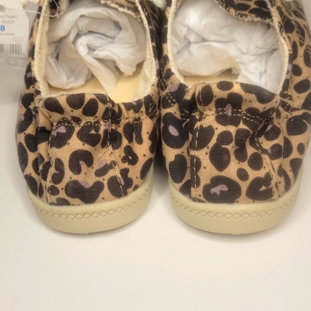Time and Tru Brown and White Sneakers with Leopard Print #10 - Picture 4 of 7